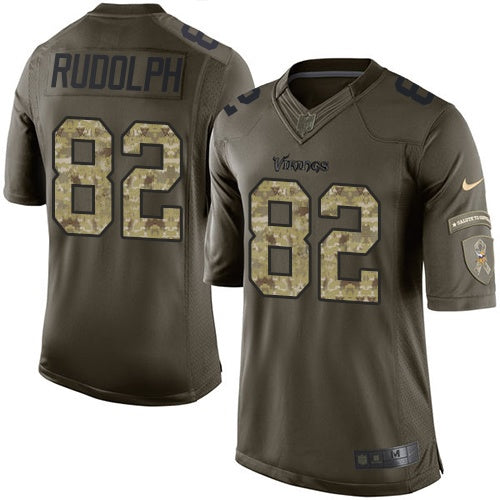 Nike Vikings 82 Kyle Rudolph Green Mens Stitched Nfl Limited 2015 Salute To Service Jersey