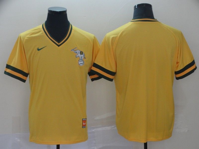 Oakland Athletcs Yellow Mlb Personalized Retro Classic Throwback Jersey