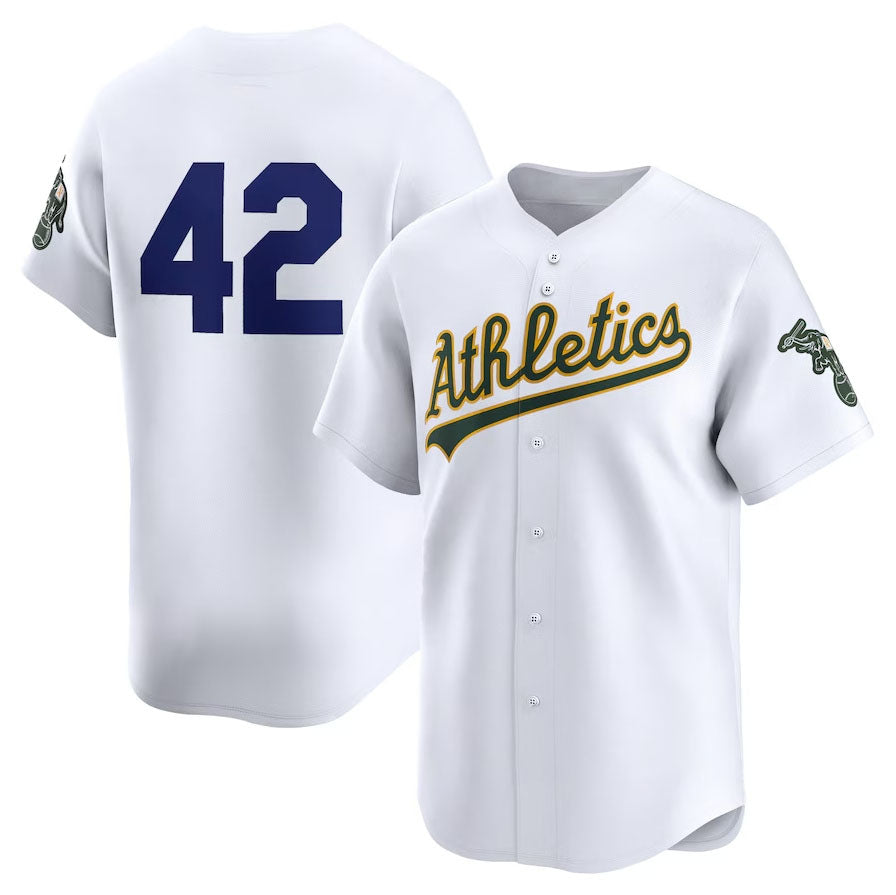 Oakland Athletics 2024 #42 Jackie Robinson Day Home Limited Jersey White Stitch