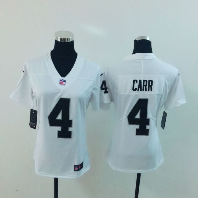 Oakland Raiders Derek Carr 4 Nfl 2020 White Womens Jersey
