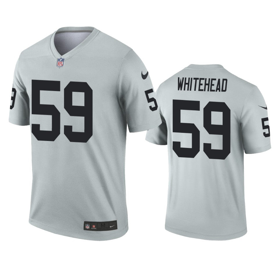 Oakland Raiders Tahir Whitehead Silver Inverted Legend Jersey