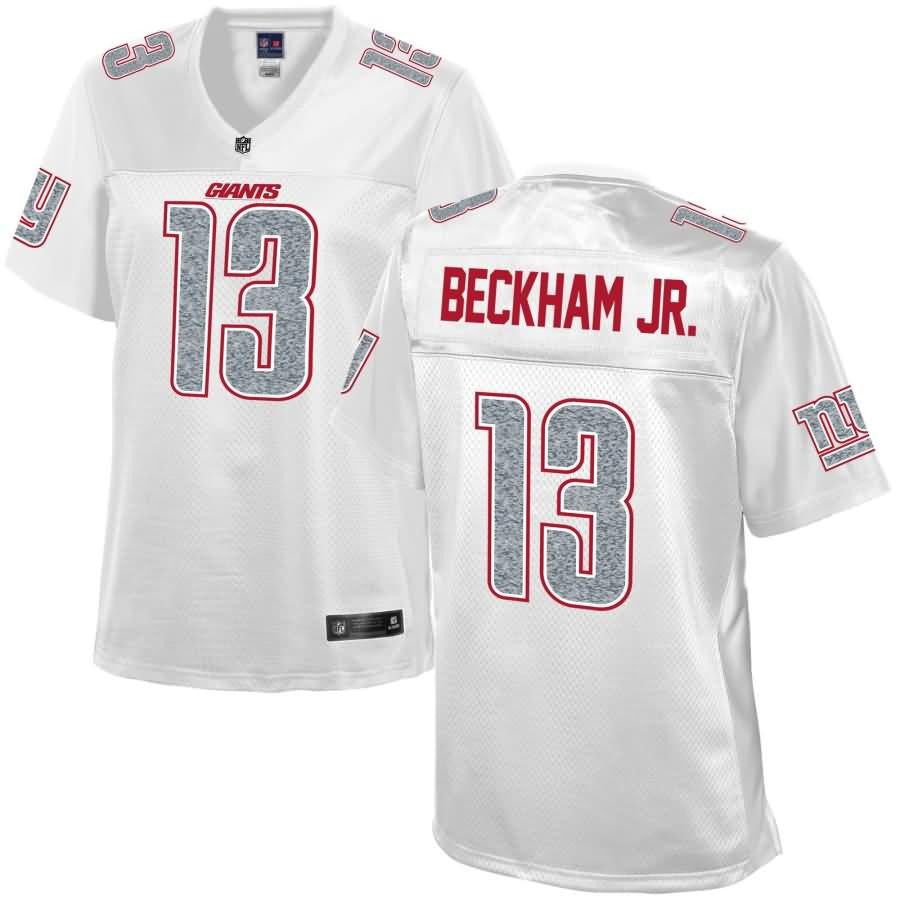 Odell Beckham Jr New York Giants Nfl Pro Line Womens White Out Fashion Jersey White