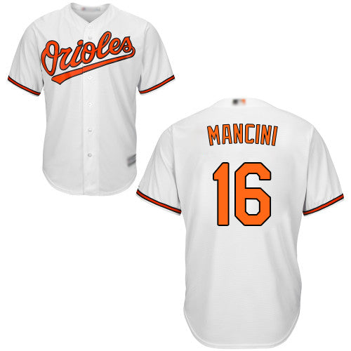 Orioles 16 Trey Mancini White New Cool Base Stitched Baseball Jersey