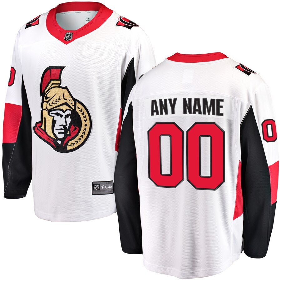 Ottawa Senators Fanatics Branded Away Breakaway Custom Jersey White