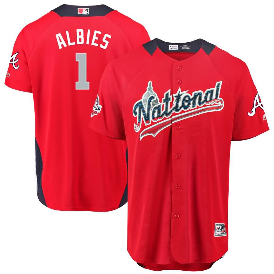Ozzie Albies National League Majestic 2018 Mlb All star Game Home Run Derby Player Jersey Red
