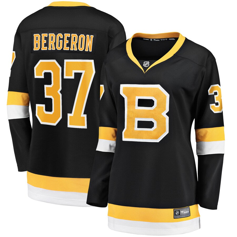 Patrice Bergeron Boston Bruins Fanatics Branded Womens Alternate Premier Breakaway Player Jersey Black