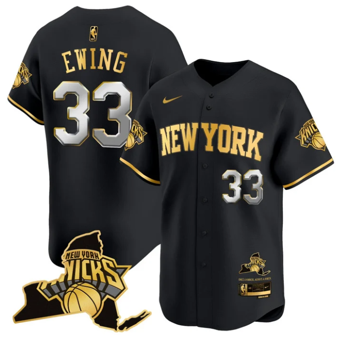 Patrick Ewing Jersey #33 New York Knicks Vapor Baseball Stitched