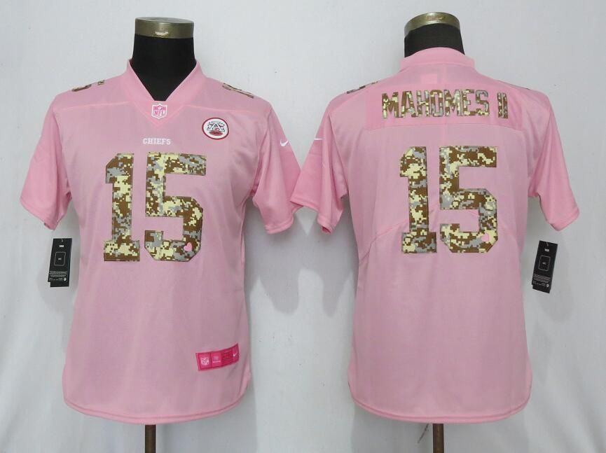 Patrick Mahomes Ii 15 Kansas City Chiefs 2020 Nfl Pink And Camo Jersey Jersey