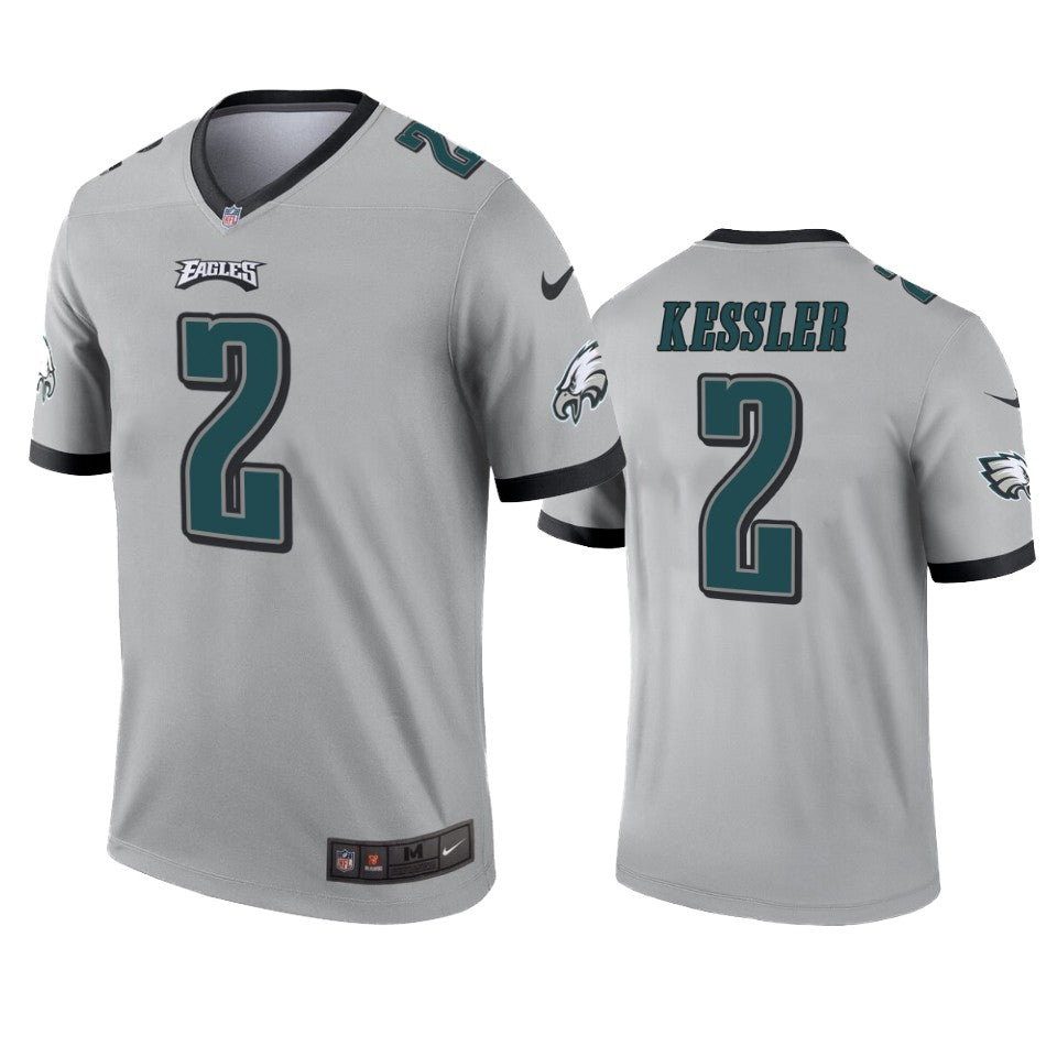 Philadelphia Eagles Cody Kessler Silver Inverted Legend Jersey