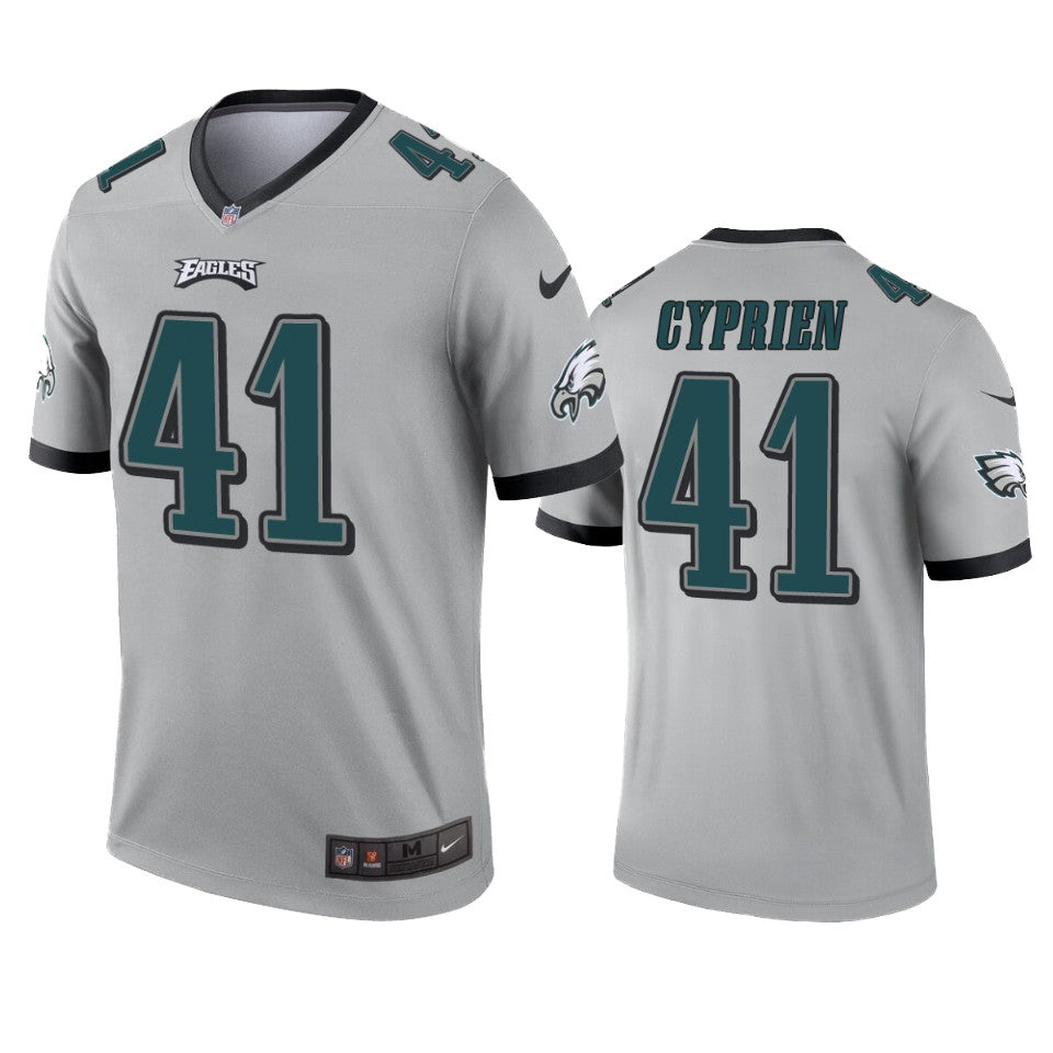 Philadelphia Eagles Johnathan Cyprien Silver Inverted Legend Jersey