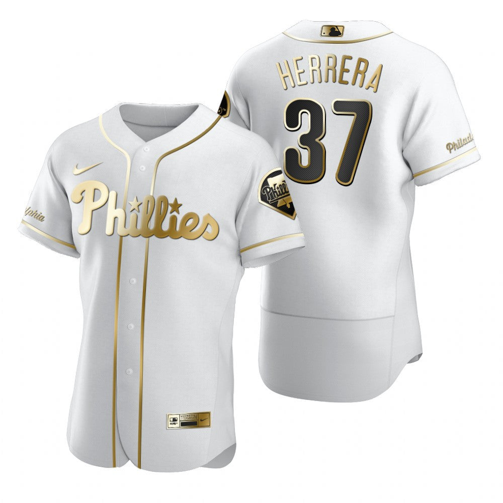 Philadelphia Phillies 37 Odubel Herrera Mlb Golden Brandedition White Jersey Gift For Phillies Fans