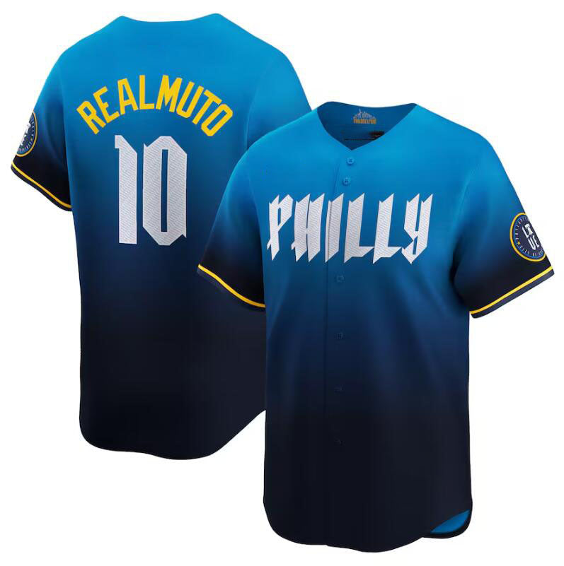 Philadelphia Phillies #10 J.T. Realmuto Blue 2024 City Connect Limited Stitched