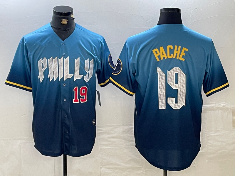 Philadelphia Phillies #19 Cristian Pache Blue 2024 City Connect Limited Stitched