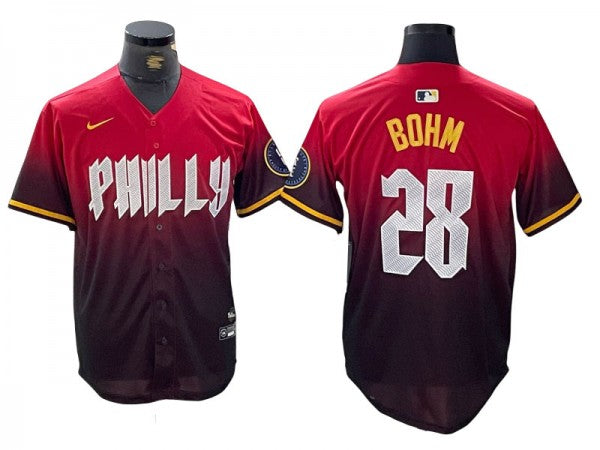 Philadelphia Phillies #28 Alec Bohm 2024 City Connect Limited Jersey Red