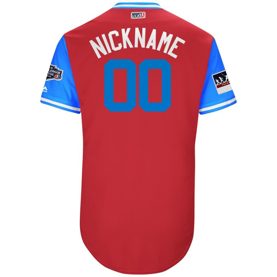 Philadelphia Phillies Majestic 2018 Mlb Little League Classic Flex Base Pick a player Roster Jersey Scarletlight Blue