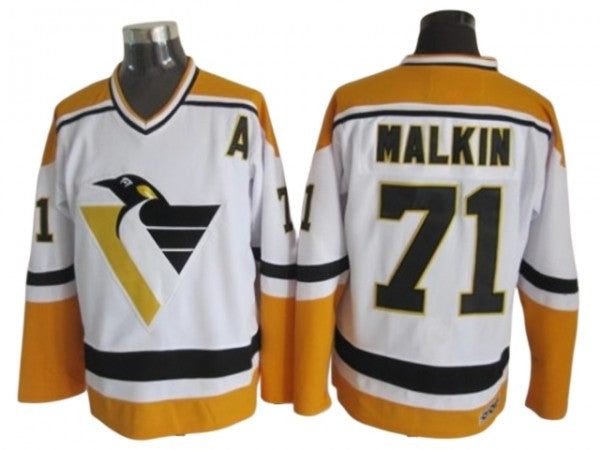Pittsburgh Penguins #71 Evgeni Malkin 1996 Vintage CCM Jersey White