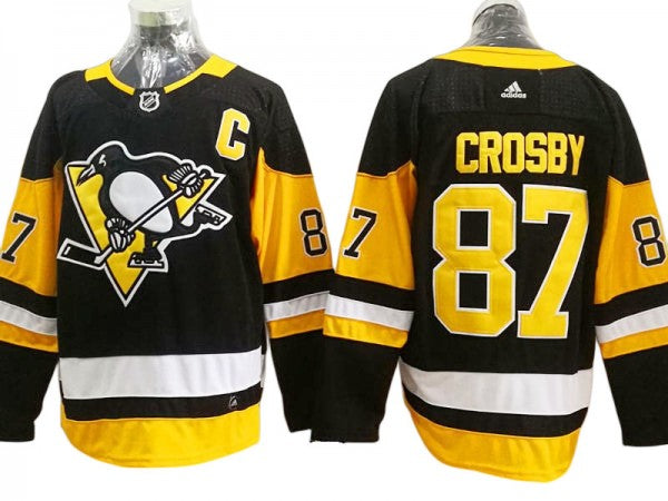 Pittsburgh Penguins #87 Sidney Crosby Black Home Jersey Custom