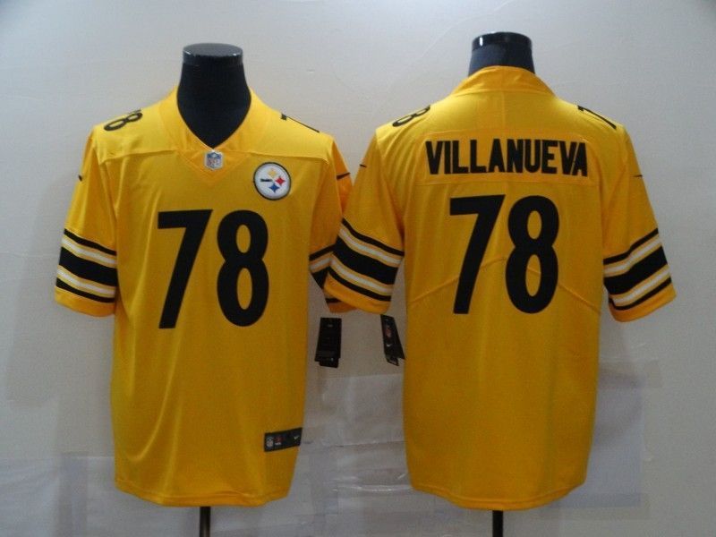 Pittsburgh Steelers Alejandro Villanueva 78 Nfl 2020 Yellow Jersey