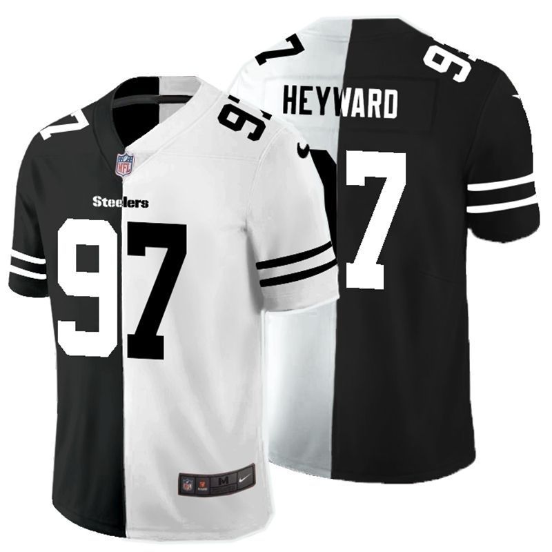 Pittsburgh Steelers Cameron Heyward 97 Nfl 2020 Black And White Jersey