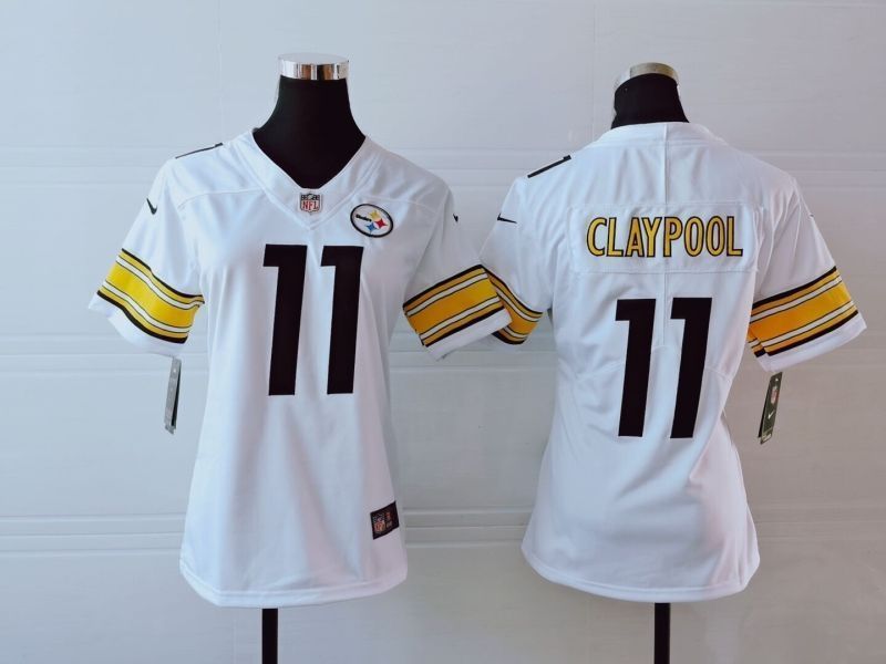 Pittsburgh Steelers Chase Claypool 11 Nfl 2020 White Womens Jersey