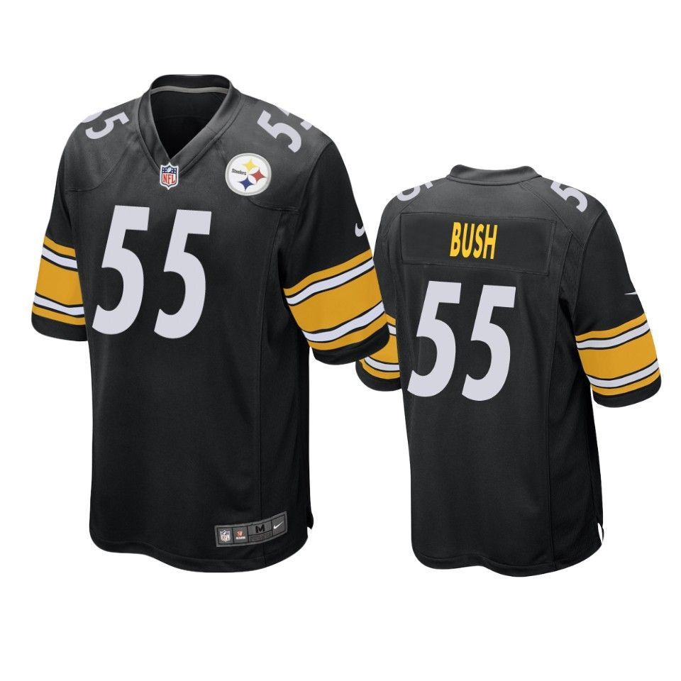 Pittsburgh Steelers Devin Bush 2019 Nfl Draft Black Game Jersey