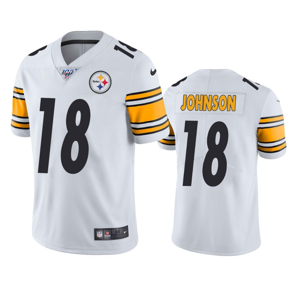 Pittsburgh Steelers Diontae Johnson White 100th Season Vapor Limited Jersey