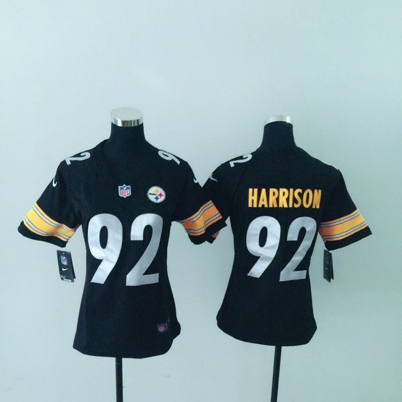 Pittsburgh Steelers James Harrison 92 Nfl 2020 Black Womens Jersey