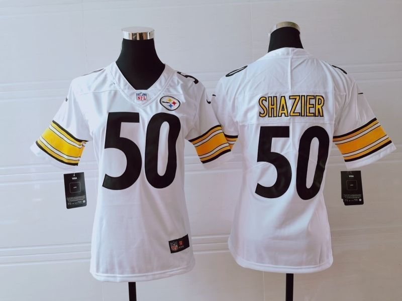 Pittsburgh Steelers Ryan Shazier 50 Nfl 2020 White Womens Jersey