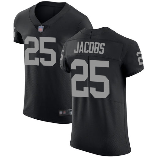Raiders 25 Josh Jacobs Black Team Color Mens Stitched Football Vapor Untouchable Elite Jersey