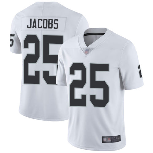 Raiders 25 Josh Jacobs White Mens Stitched Football Vapor Untouchable Limited Jersey