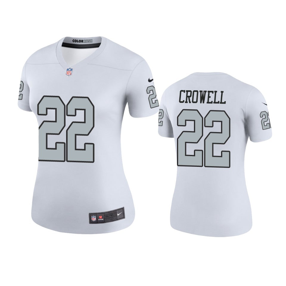 Raiders Isaiah Crowell White Color Rush Legend Jersey