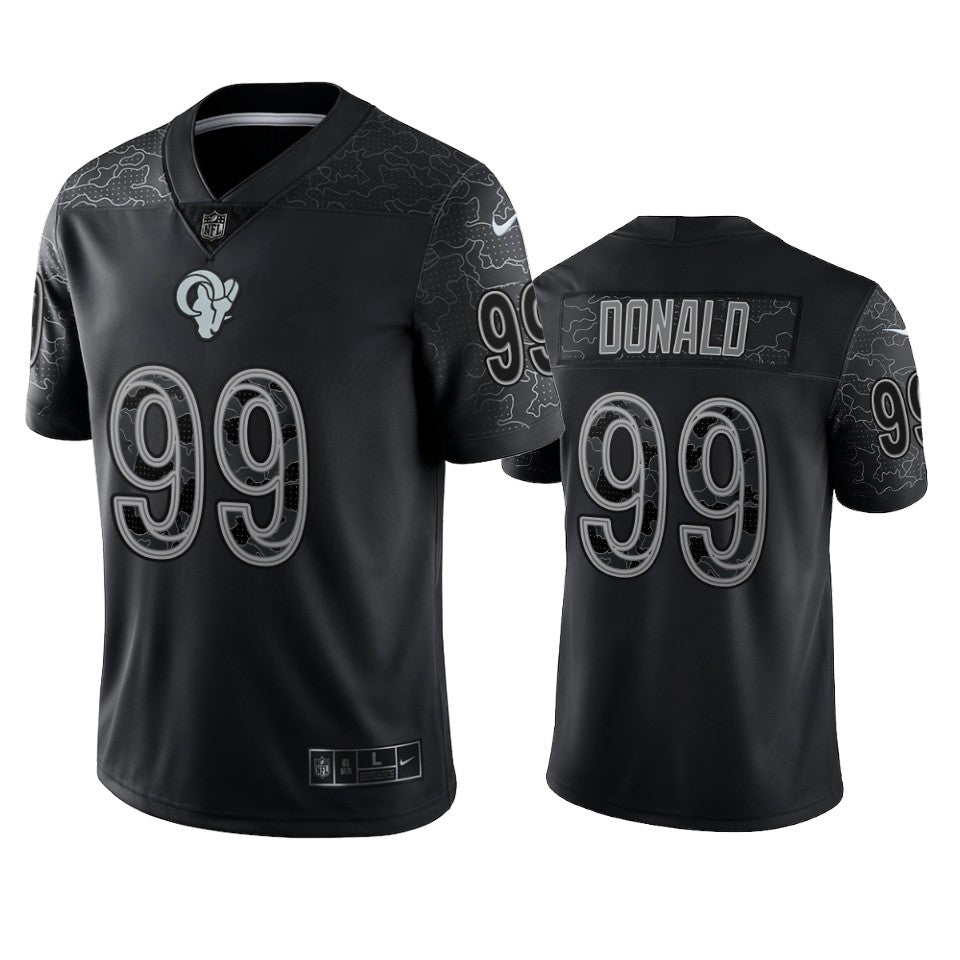 Rams Aaron Donald Reflective Limited Black Jersey