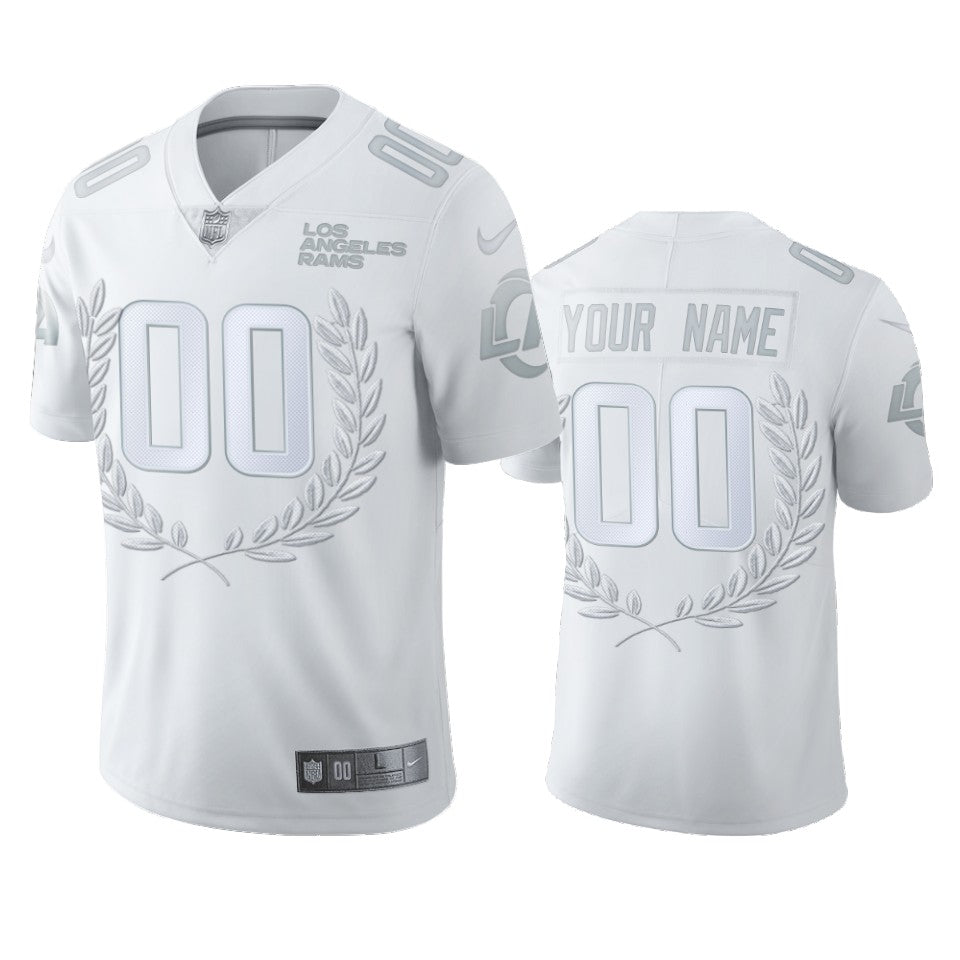 Rams Custom White Mvp Platinum Limited Jersey