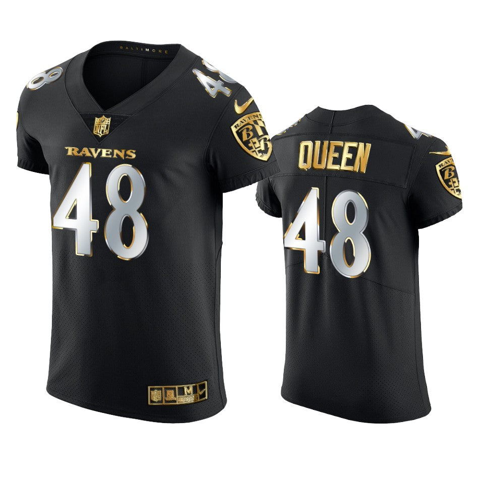Ravens Patrick Queen Golden Edition Black Elite Jersey