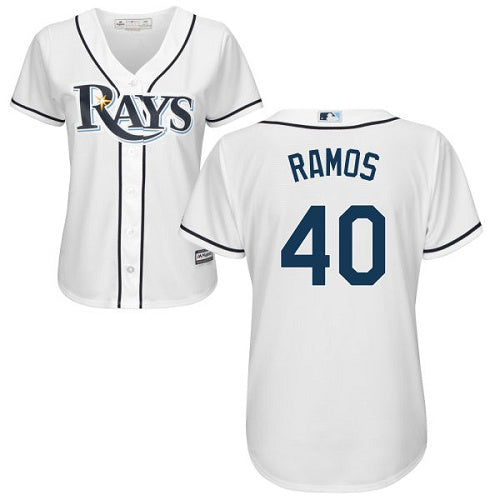 Rays 40 Wilson Ramos White Home Womens Stitched Baseball Jersey