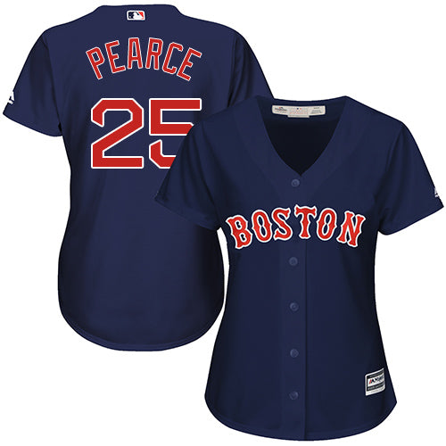 Red Sox 25 Steve Pearce Navy Blue Alternate Womens Stitched Baseball Jersey