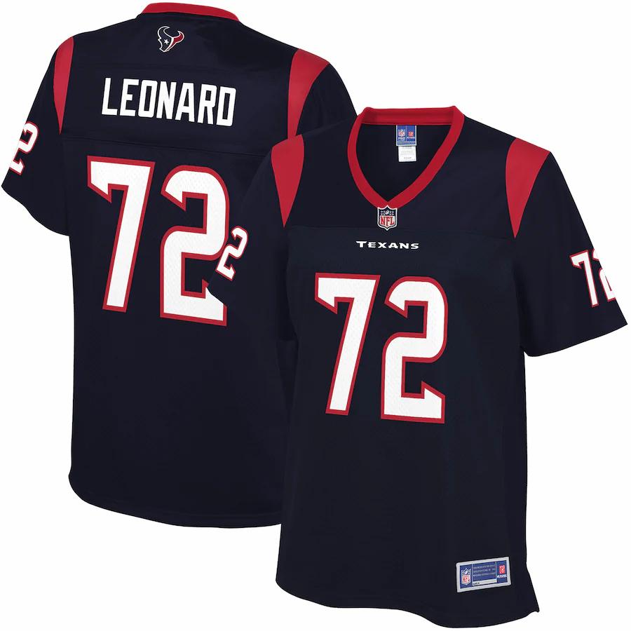 Rick Leonard Houston Texans Nfl Pro Line Womens Team Player Jersey Navy