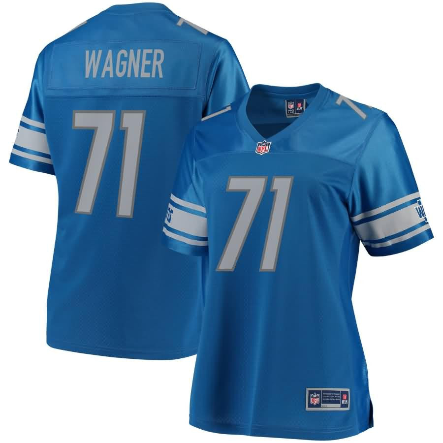Rick Wagner Detroit Lions Nfl Pro Line Womens Team Color Player Jersey Blue
