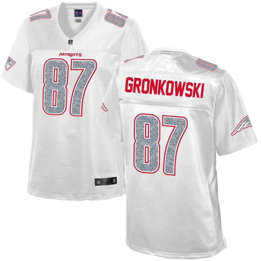 Rob Gronkowski New England Patriots Nfl Pro Line Womens White Out Fashion Jersey White