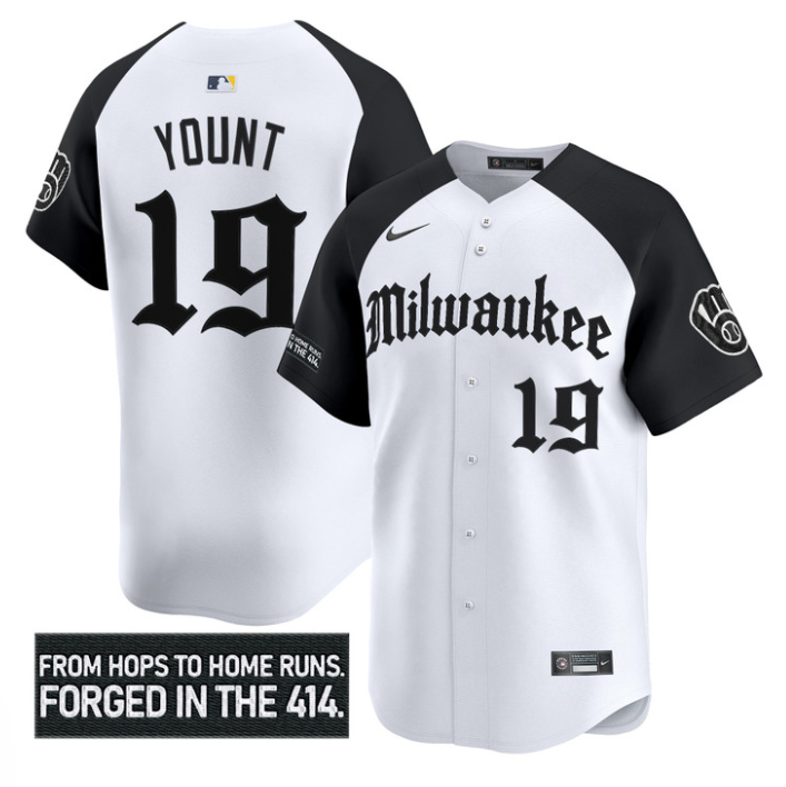Robin Yount Jersey #19 Milwaukee Brewers Gothic 414 Shadows Edition Alternate