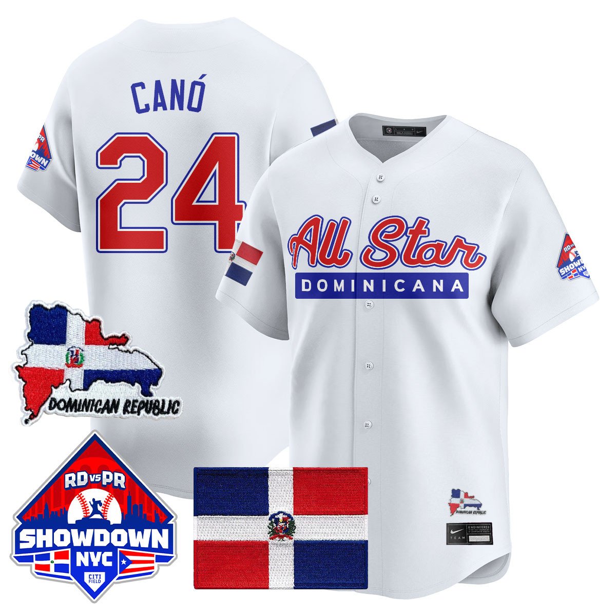 Robinson Can Jersey #24 Dominican Republic Baseball All-Star 2025 White