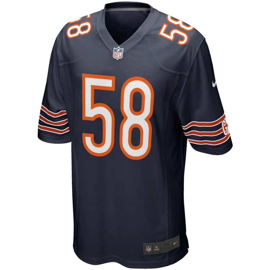 Roquan Smith Chicago Bears 2018 Nfl Draft First Round Pick Game Jersey Navy