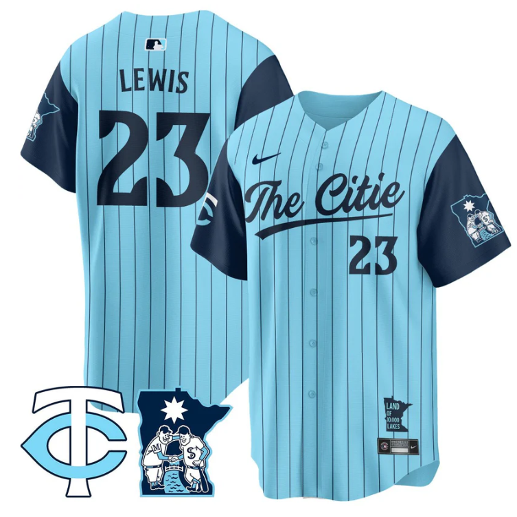 Royce Lewis Jersey #23 Minnesota Twins 2025 City Connect Concept Stitched Blue