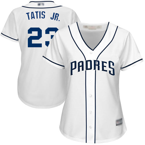 San Diego Padres 23 Fernando Tatis Jr White Home Womens Stitched Baseball Jersey