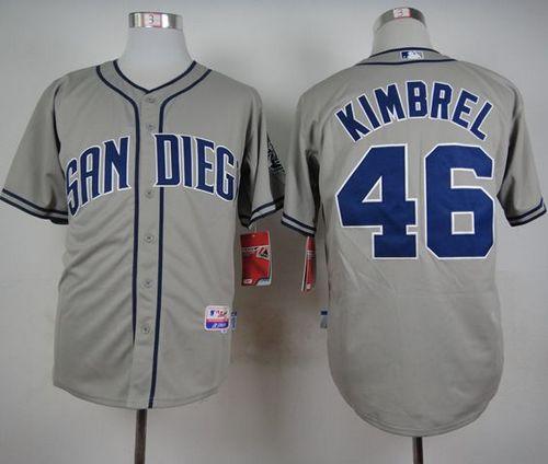 San Diego Padres 46 Craig Kimbrel Grey Cool Base Stitched Mlb Jersey