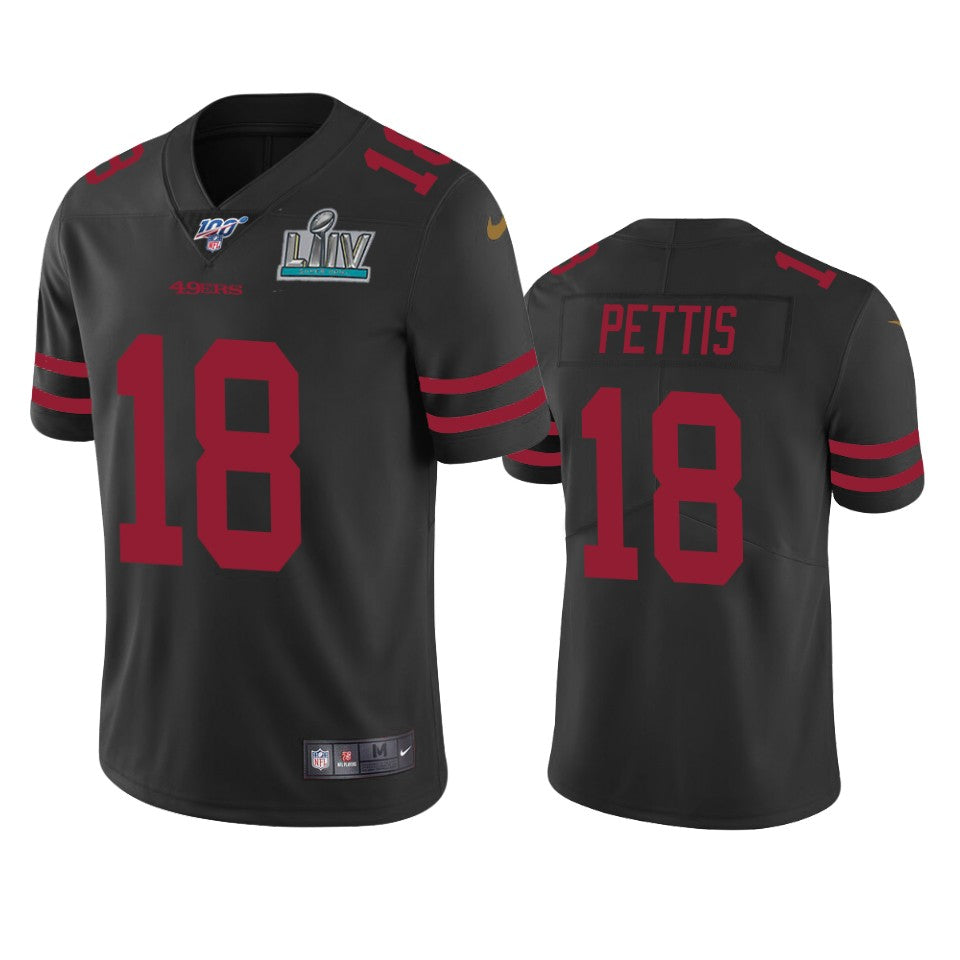 San Francisco 49ers Dante Pettis Black Super Bowl Liv Vapor Limited Jersey