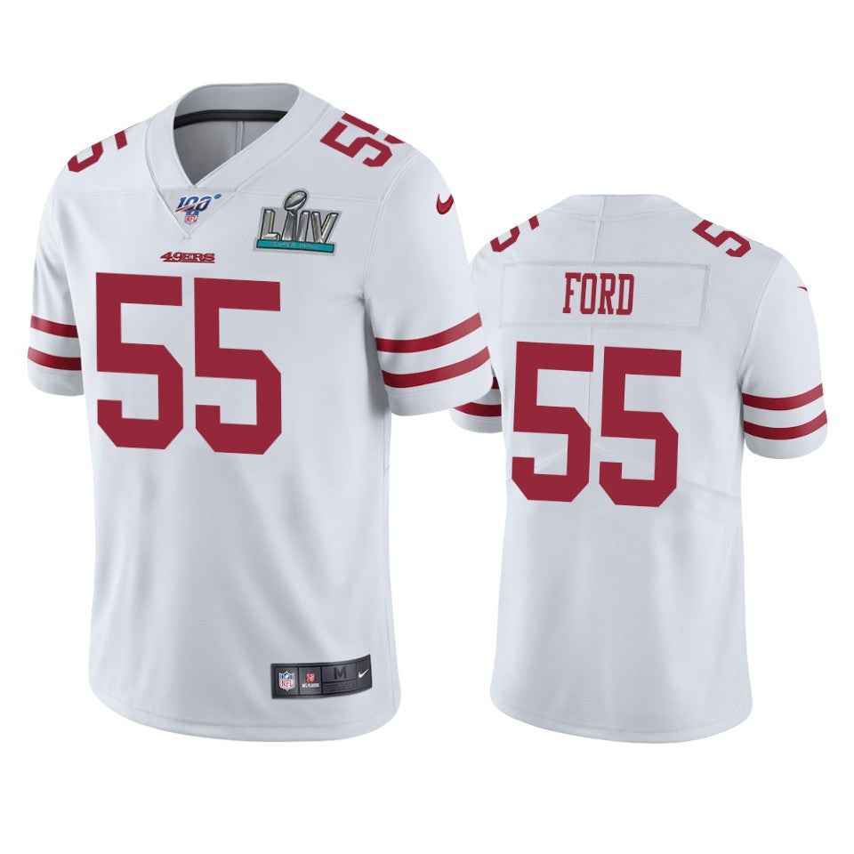San Francisco 49ers Dee Ford White Super Bowl Liv Vapor Limited Jersey