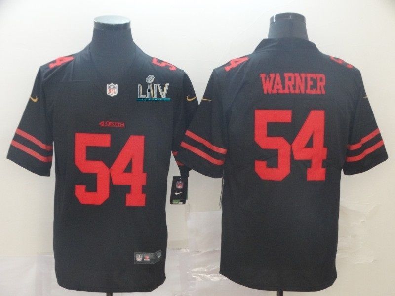 San Francisco 49ers Fred Warner 54 2020 Nfl Black Jersey Jersey