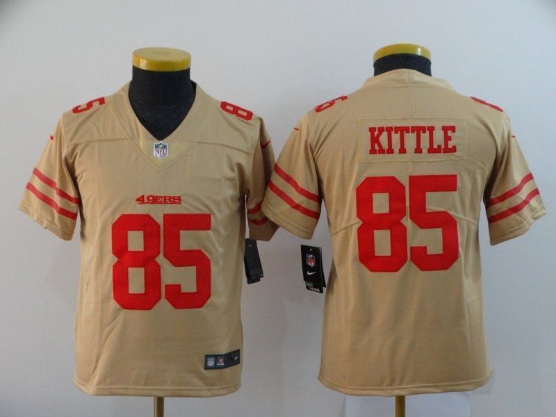 San Francisco 49ers George Kittle 85 Nfl 2020 Light Brown Jersey