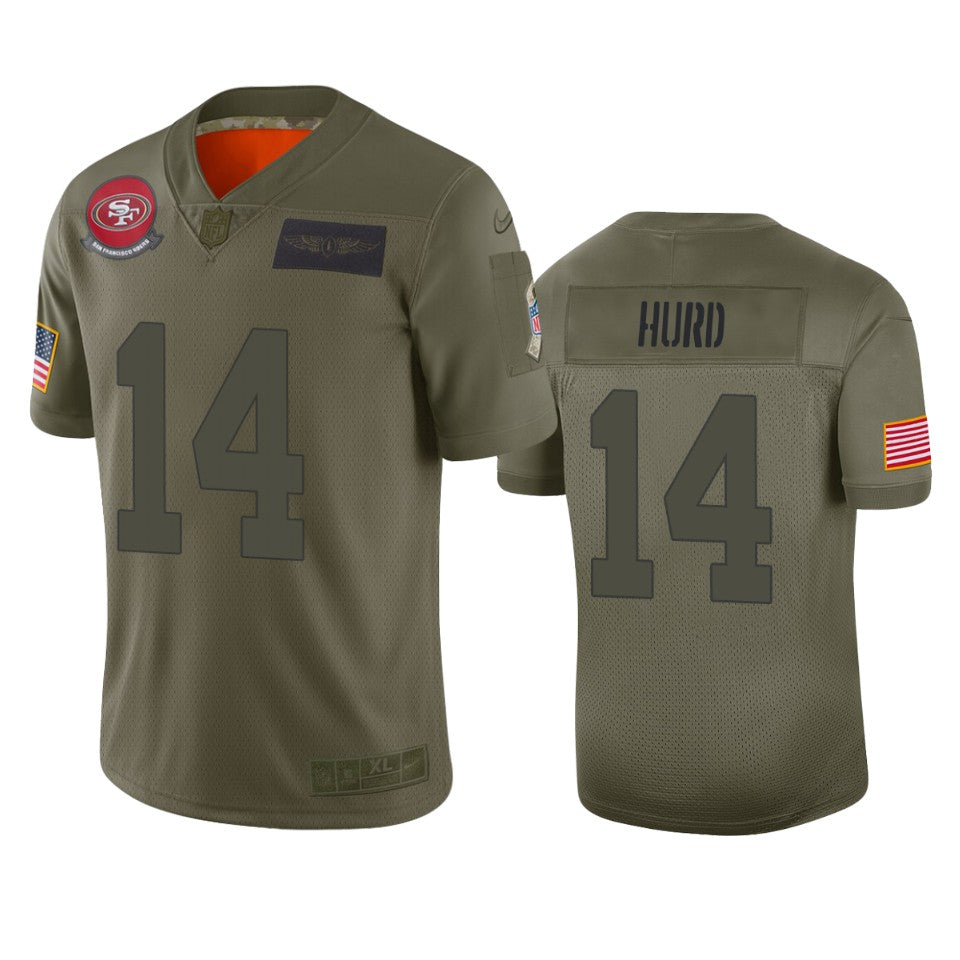 San Francisco 49ers Jalen Hurd Camo 2019 Salute To Service Limited Jersey